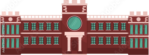 School Building Illustration
