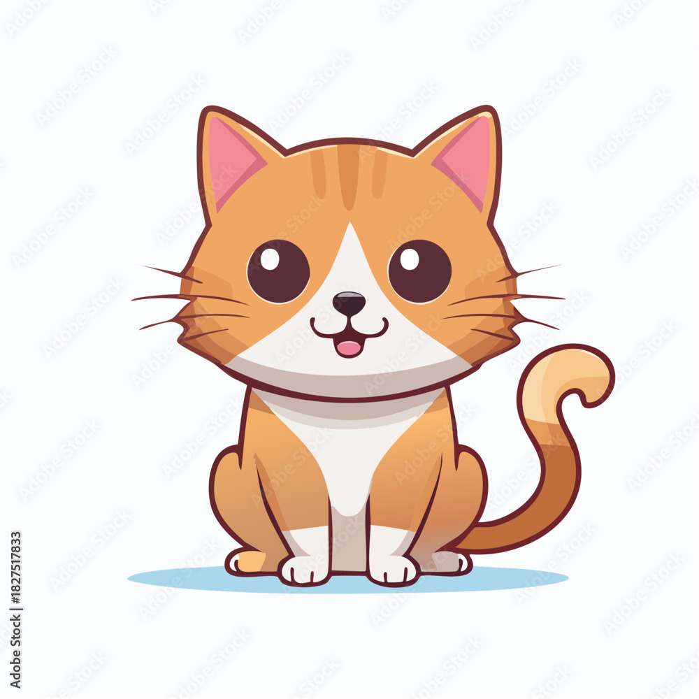 Obraz premium Cartoon Cat Character Vector Art