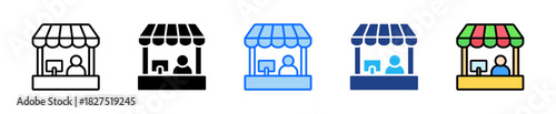 Local Vendor Icon Set Multiple Style Collection
