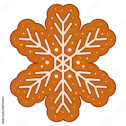 Gingerbread Snowflake Illustration