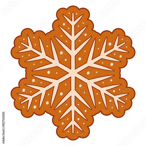 Gingerbread Snowflake Illustration
