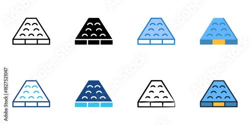 Gymnastics Mat icon set multiple style vector collection
