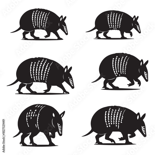running armadillo silhouette vector, armadillo running pose outline, armadillo sprint silhouette, armadillo quick motion vector, armadillo wildlife run art, armadillo dynamic movement graphic, armadil
