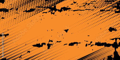 orange black brush Car sticker wrap pattern banner abstract sporty lines black orange color combination grunge brush modern pattern racing motorsport vector design. eps 10