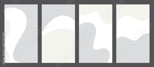 Minimalist social media stories template. Layout design for social media post, ads, and promotional banners. Vector illustration