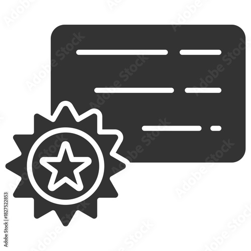 Reward Chart Glyph Icon