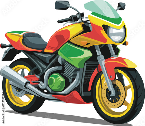 motorcycle on a white background