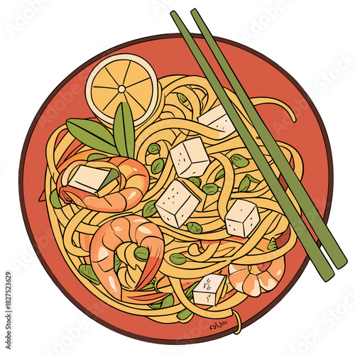 sushi set with chopsticks