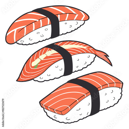 sushi set vector illustration