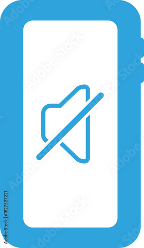 ミュートした携帯電話のアイコン
