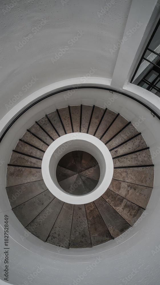 Fototapeta premium Modern Spiral Staircase Architectural Design 