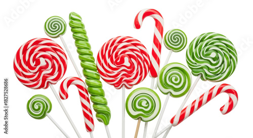 Christmas Candy and Lollipop Set Illustration