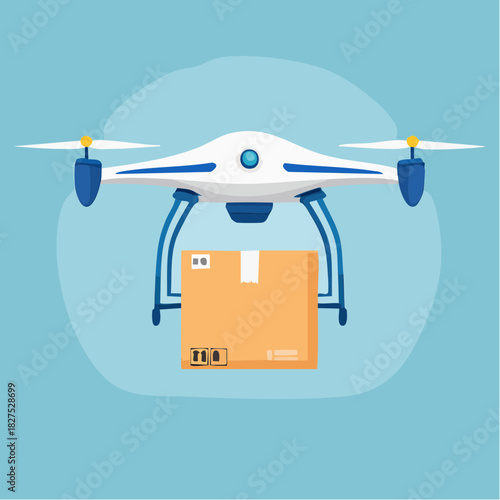 Drone delivering package