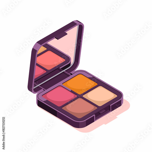 An elegant makeup palette featuring a variety of rich colors including vibrant pink, peach, and nude shades, ideal for enhancing beauty and self-expression through cosmetics.