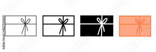 Set of gift box icons with transparent background, depicting wrapped presents for holidays, celebrations, and special occasions, vector illustration
