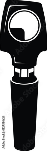 Illustration black wine stopper minimalistic design silhouette vector