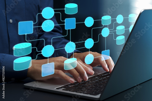 Fotografie Data flow and process analysis