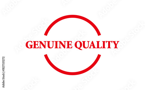 GENUINE QUALITY - GENUINE QUALITY text written on Red Rubber Stamp 
