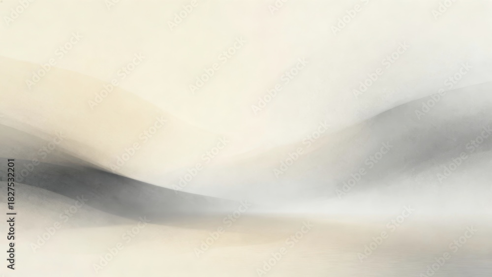 Obraz premium Serene abstract landscape with soft, muted tones and gentle curves.