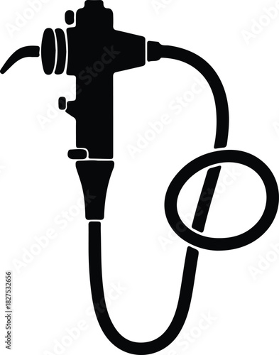 Illustration Hydraulic grease gun machinery equipment tool silhouette vector