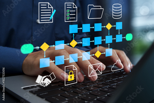 Tablou pe pânză Document workflow and document lifecycle management