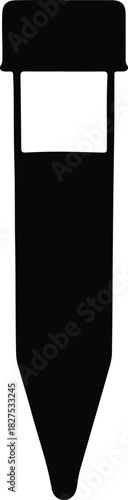 Illustration Microcentrifuge tube biology lab supply medical silhouette vector