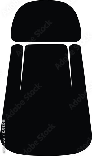 Illustration Modern salt shaker kitchenware simple black silhouette vector