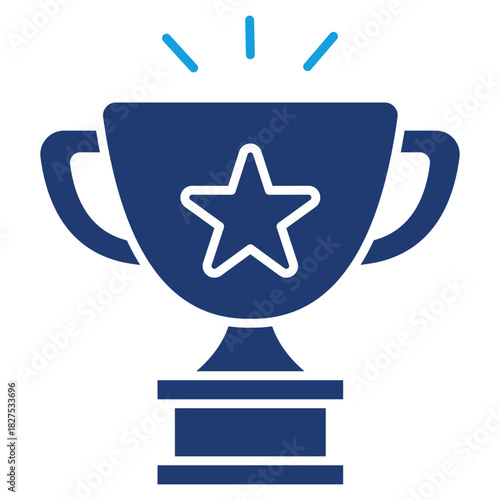 Trophy Flat Blue Icon