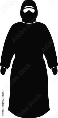 Illustration personal protective equipment silhouette vector