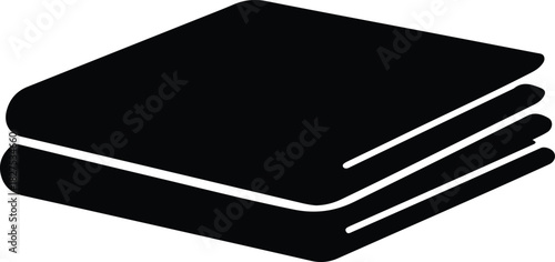 Illustration stack of folded fabrics or towels silhouette vector