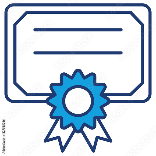 Certificate Blue Icon