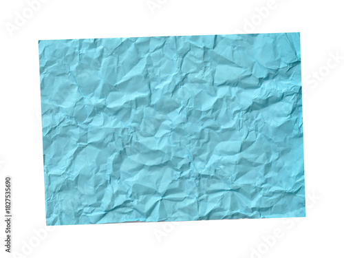 Wallpaper Mural Realistic Wrinkled Light Blue Paper Sheet, Isolated on Transparent Background Torontodigital.ca