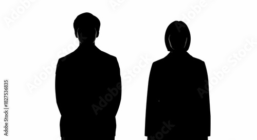 Silhouetted Figures - A Study in Contrast and Form.