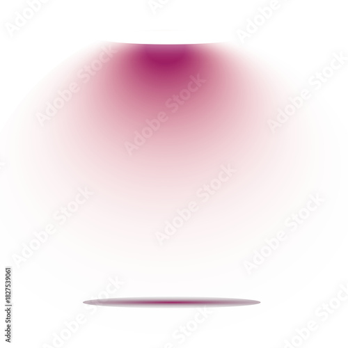 Abstract red dome with bright white light and flowing gradient.