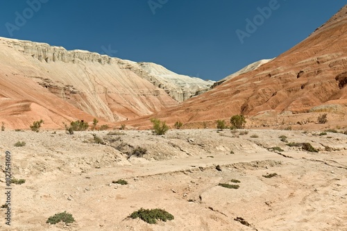 Photos Aktau Mountains, are a unique geological formation, the bottom of a dried-up ancient ocean in Altyn-Emel National Park