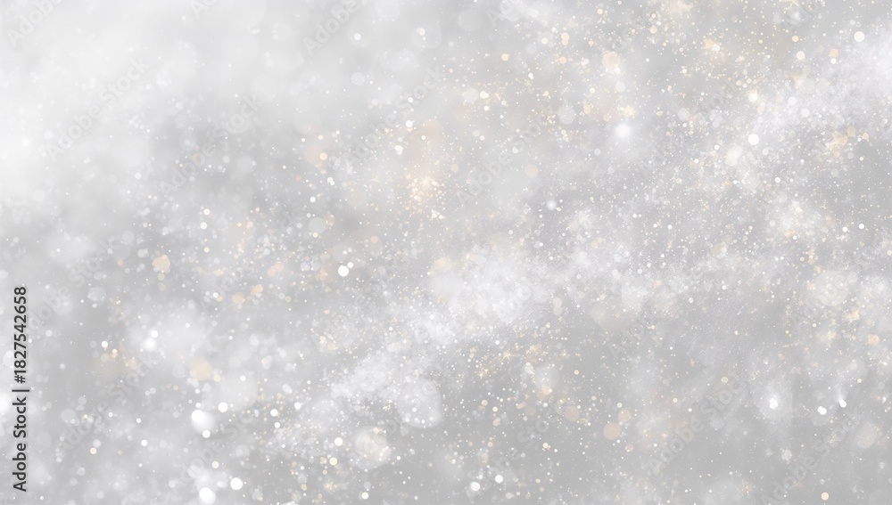 Obraz premium Elegant shimmering background with bokeh lights and glowing sparkles for sophisticated designs and festive promotions, creating a magical and dreamy atmosphere