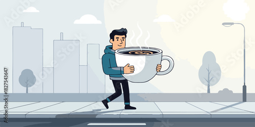 Handsome businessman standing in a suit holding a tray, a concept of excellent business service