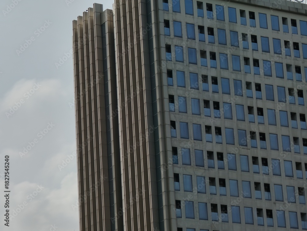 Fototapeta premium apartment windows with aesthetic square glass