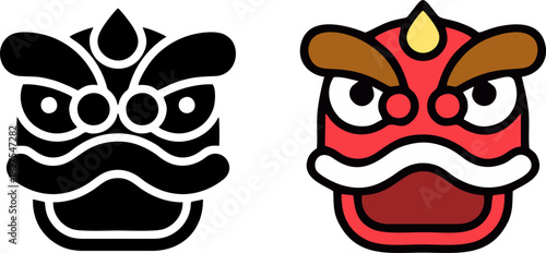 Traditional Lion Dance Masks for Cultural Celebrations