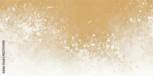 Flour in a pan on a wooden table with vintage paper texture backdrop and cold winter design