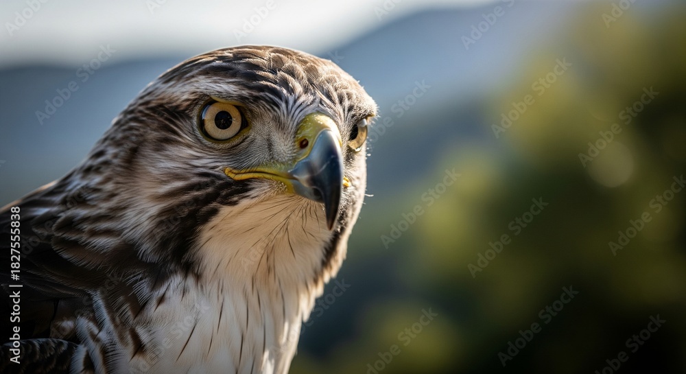 Obraz premium Cinematic Close-up of Wild Bird Turning Head with Shallow Focus