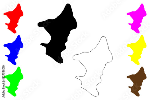 Mandi Bahauddin city (Islamic Republic of Pakistan) map vector illustration, scribble sketch Mandi Bahauddin map