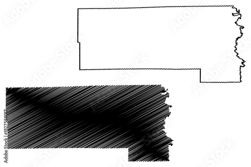 Putnam County, Missouri (U.S. county, United States of America, USA, U.S., US) map vector illustration, scribble sketch Putnam map