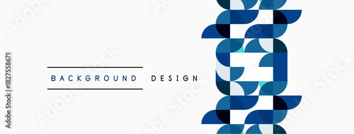 Abstract geometric pattern. Blue shades create repeating shapes, modern design element for backgrounds or textures. Simple, clean aesthetic.