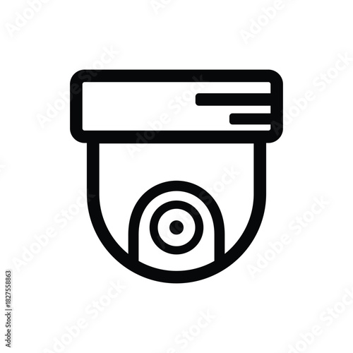 Simple black cctv icon design
