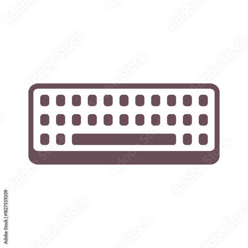 Simple flat style keyboard design
