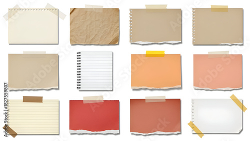 Wallpaper Mural Express yourself with these colorful paper notes and torn edges, perfect for scrapbooking, journaling, or adding a personal touch to any project Torontodigital.ca