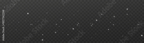 Festive design with sparkling Christmas effects, white dust and glow particles.