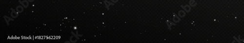 Festive design with sparkling Christmas effects, white dust and glow particles.
