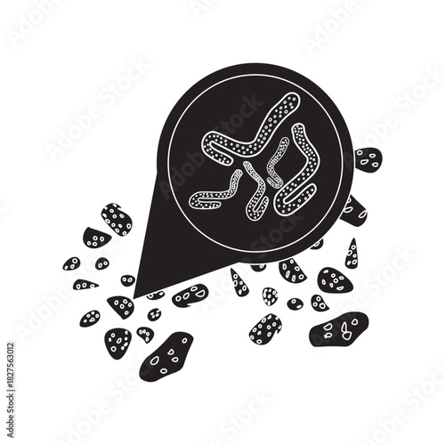 marburg virus in bat droppings glyph icon